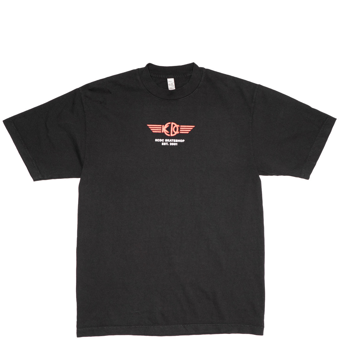 KCDC Shop Tee - Black with Red &amp; White
