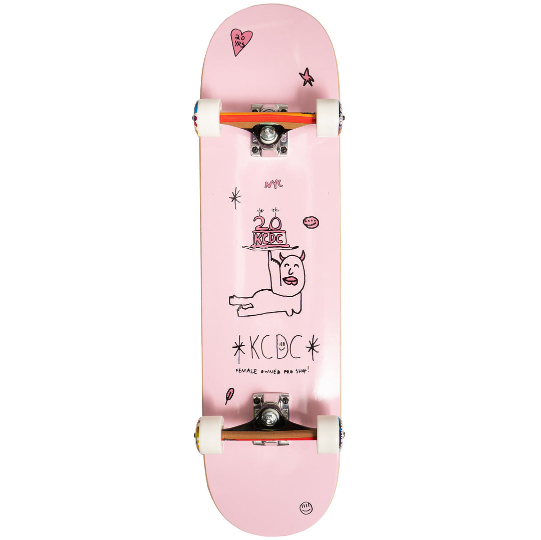 Pink KCDC Complete skateboard with trucks and wheels