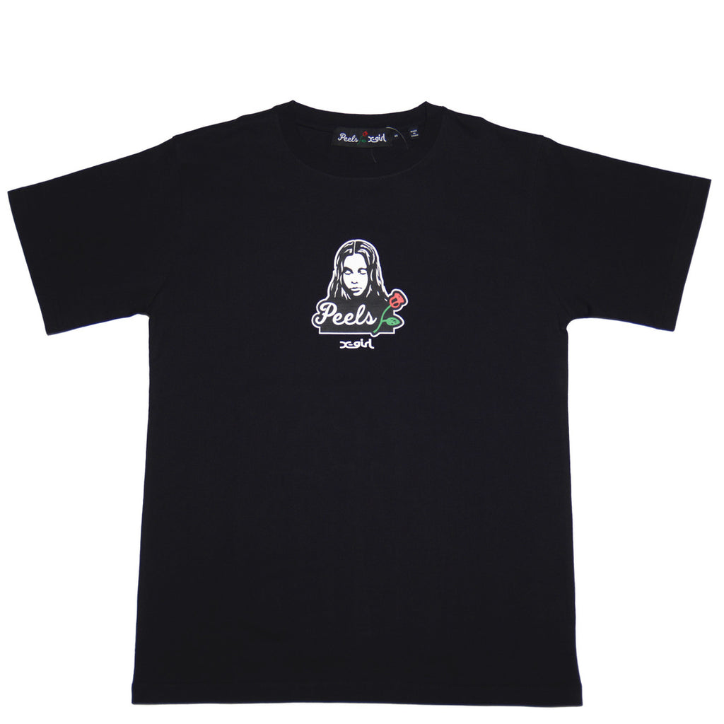 X-girl × PEELS Face Tee - Black - KCDC Skateshop