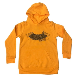 BBSC Hoodie Gold Orange No drawstring Black graphic