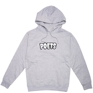 POETS CHENELLE FLOCK HOODED SWEATSHIRT - GREY