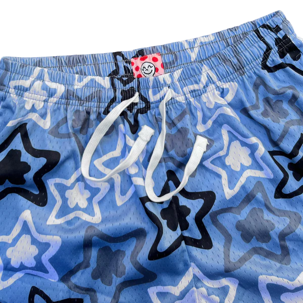Star Mesh Shorts - Blue