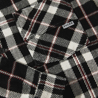 Polar Big Boy Overshirt Flannel Black / Cloud White / Red 2 pockets Black Buttons