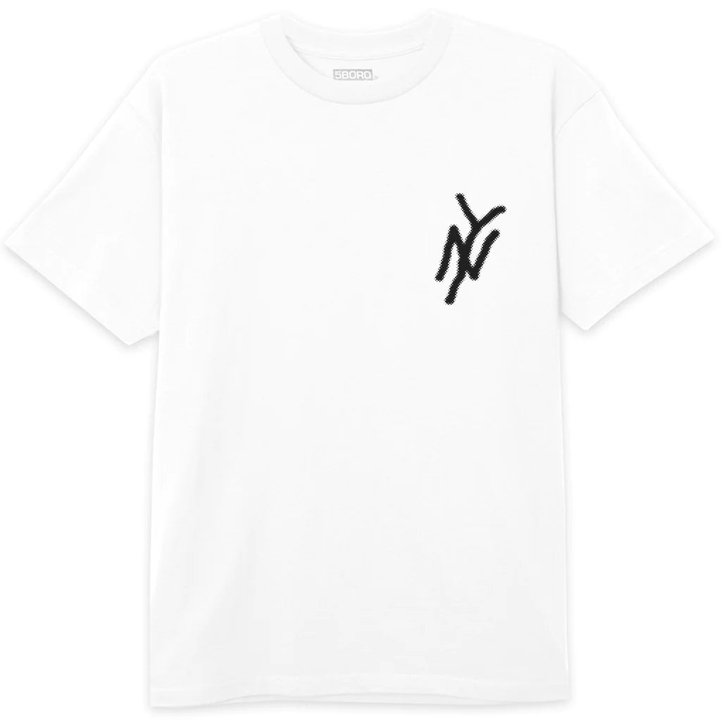 5Boro NY Logo Tee - White/Black
