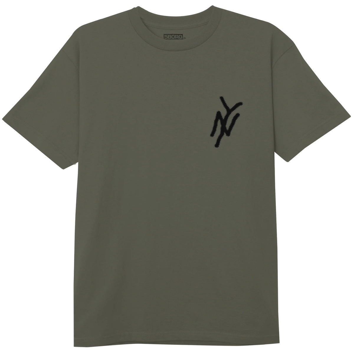 5Boro NY Logo Tee Olive/Black Tee Black Logo Short sleeve