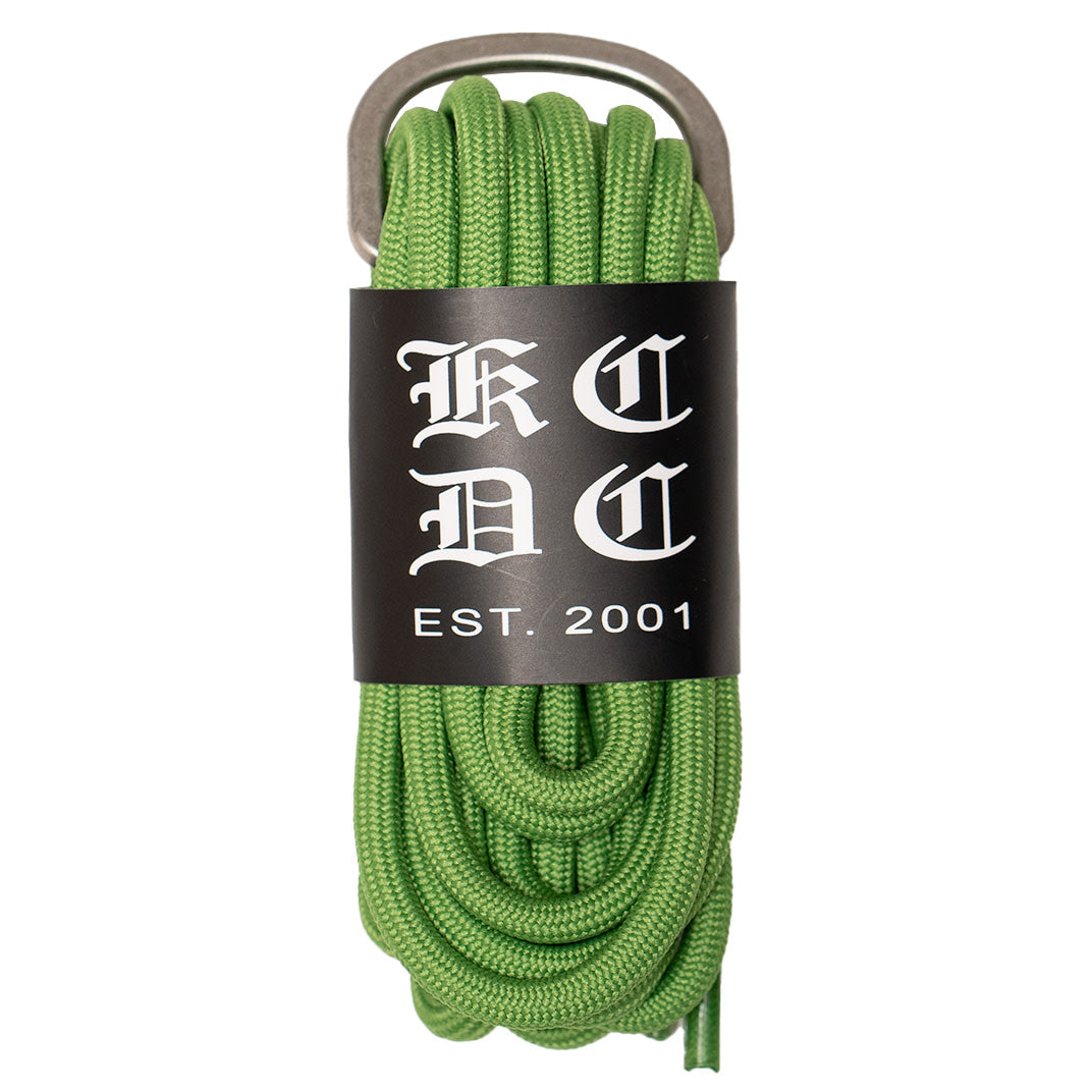 Lime green round shoelaces