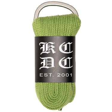 Flat green KCDC shoelaces