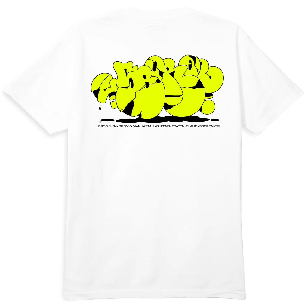 5Boro SP-ONE Tee - Crackle White/Highlighter