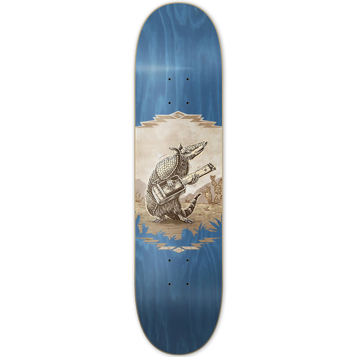 blue Coda skateboard Deck - Duncan Rowland/Armadillo - 8.375