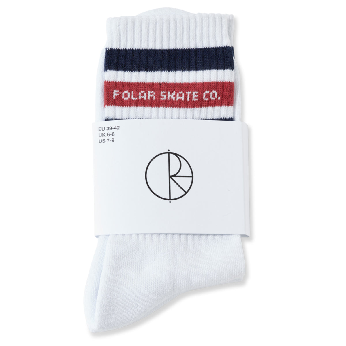 Polar Fat Stripe Socks White / Navy / Red