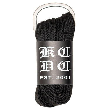 Flat black KCDC shoelaces